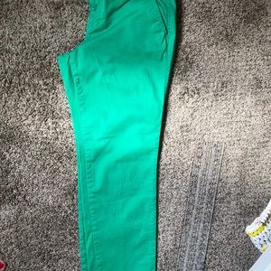 Green ankle pants